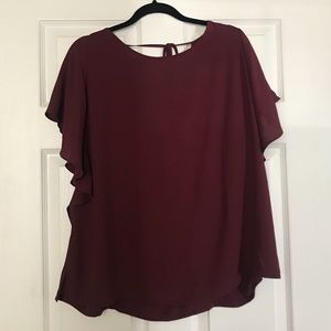 LOFT burgundy blouse